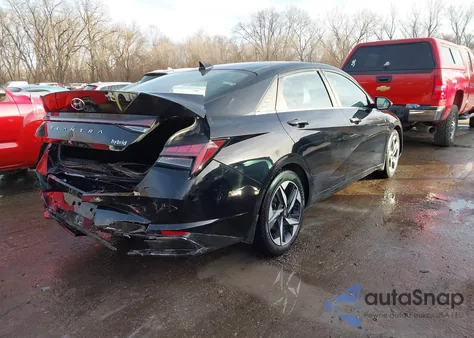 2022 Hyundai Elantra Hybrid Limited z USA, uszkodzony, nr VIN KMHLN4AJ1NU029953